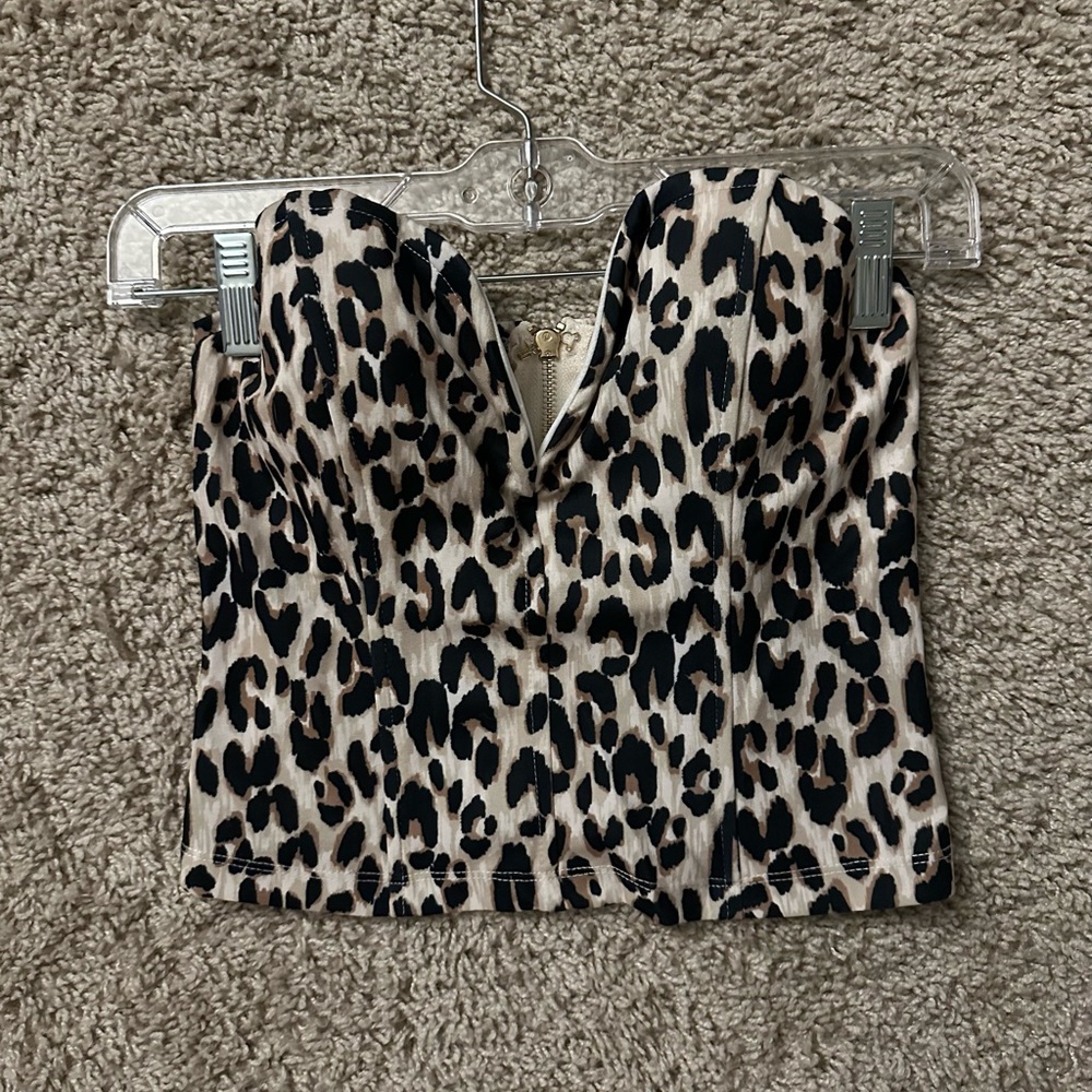 WHITEFOX BOTIQUE CHEETAH CORSET TOP
